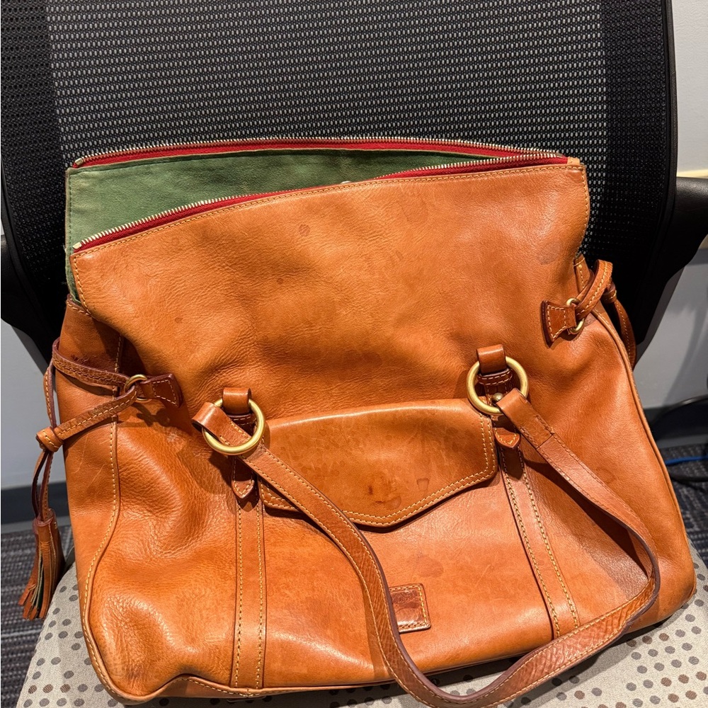 Dooney & Bourke Tan Leather Shoulder Bag